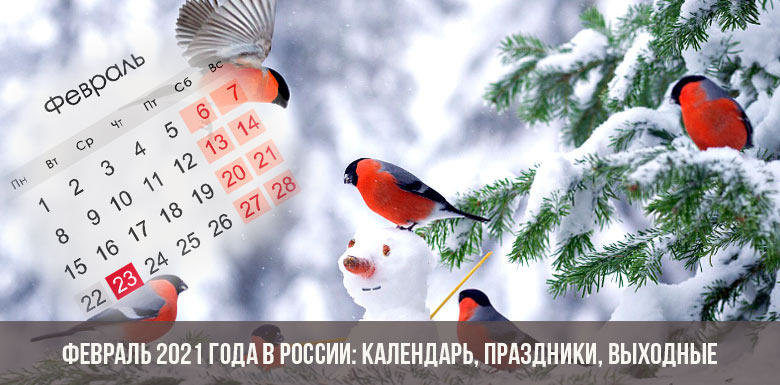Февраль 2021 года в России: календарь, праздники, выходные