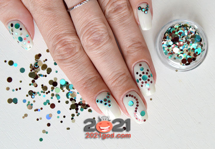 Камифубуки - модный новогодний маникюр на 2021 год