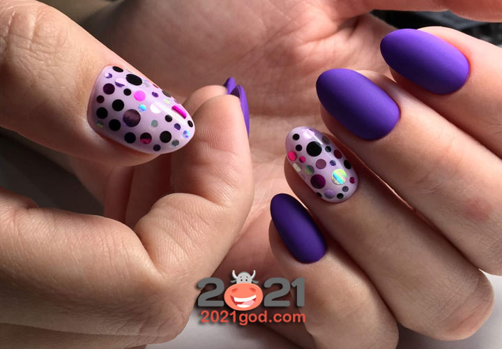 Камифубуки - модный маникюр на  Новый Год 2021 год