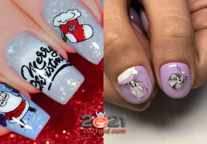 Новогодний маникюр 2021 интересные идеи