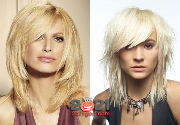Модные стрижки 2020-2021 - лесенка на прямые волосы