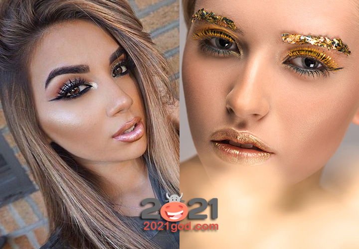 Идеи блестящего новогоднего макияжа на 2021 год