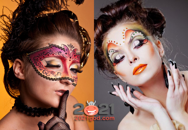 Яркий арт-макияж на Новый Год 2021