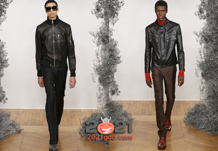 Кожаная куртка бомбер зима 2020-2021