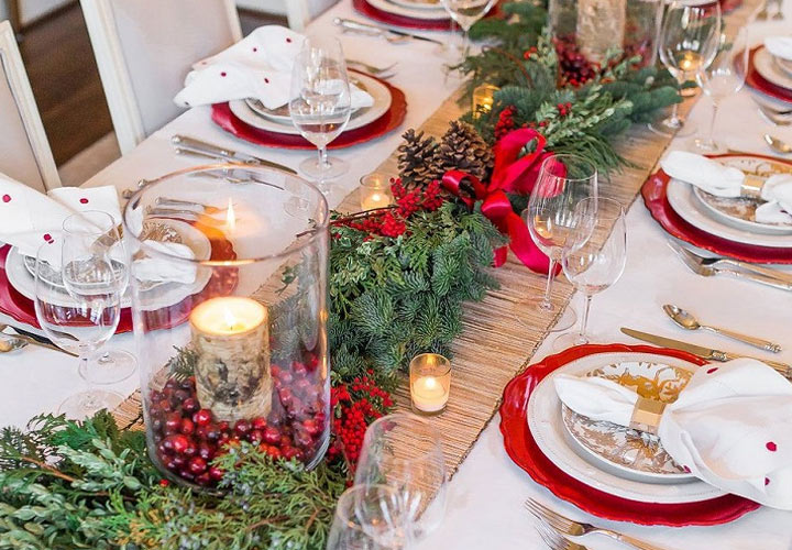 Оформление новогоднего стола на 2021 год