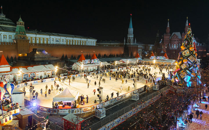 Украшение Москвы и катки на Новый Год 2021