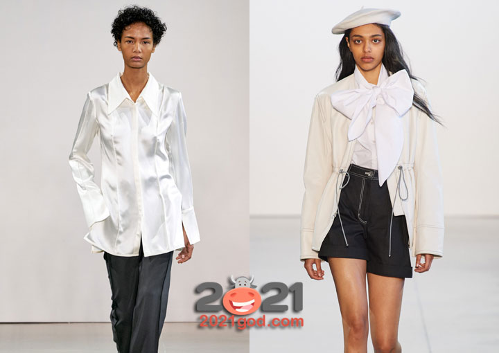 Модные белые блузки сезона осень-зима 2020-2021