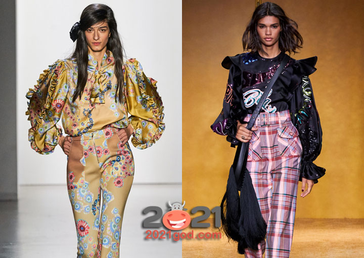 Модные блузы с рюшами сезона осень-зима 2020-2021