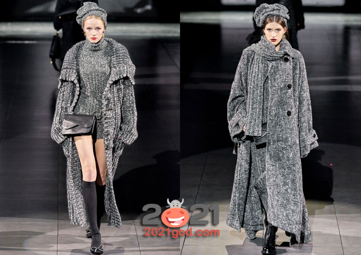 Вязаные пальто Dolce Gabbana осень-зима 2020-2021