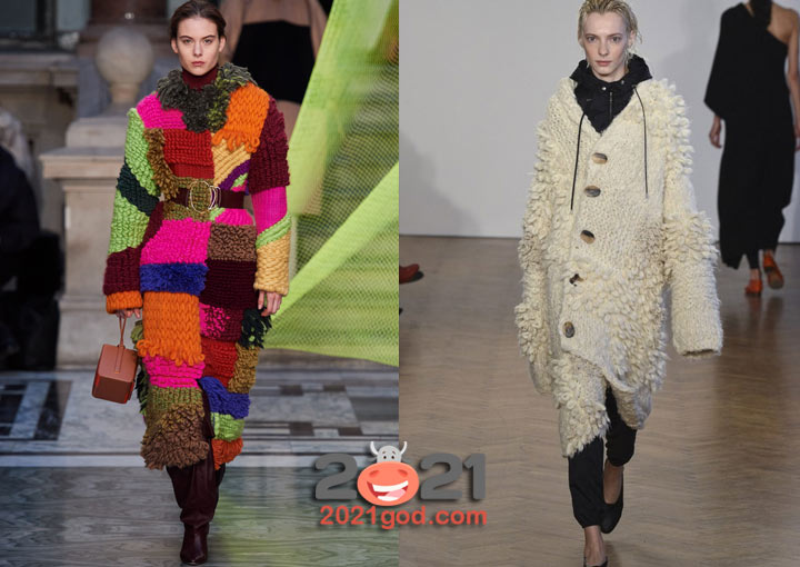 Вязаные пальто сезона осень-зима 2020-2021