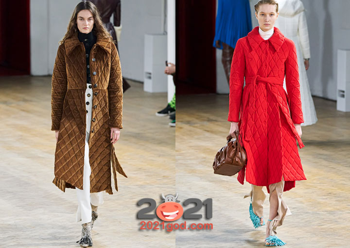 Модные стеганые пальто на 2021 год