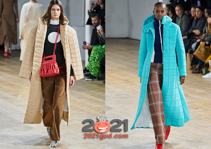 Трендовые стеганые пальто на зиму 2021 год