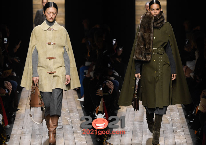 Пальто-кейп - тренд 2021 года