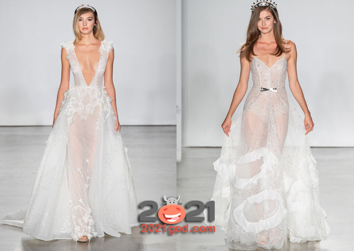 Прозрачные свадебные платья осень-зима 2020-2021