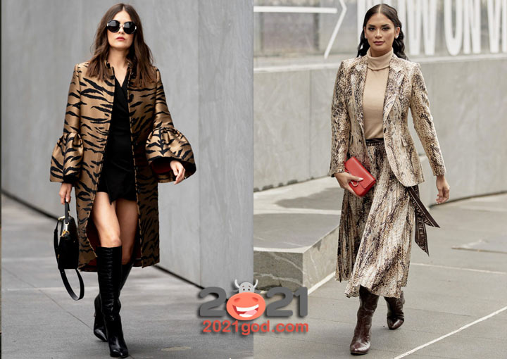 Уличная мода осень-зима 2020-2021 - зоологический принт