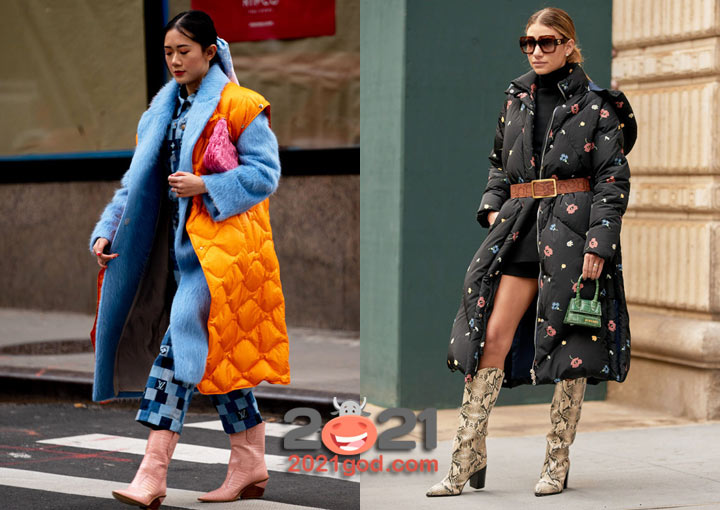 Уличная мода осень-зима 2020-2021 - пуховики