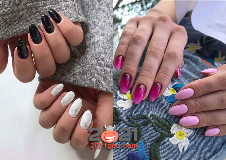 Маникюр гель-лаком в стиле "разные ручки"