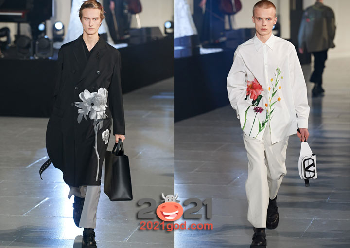 Цветочный принт - тренд мужской моды 2021 года