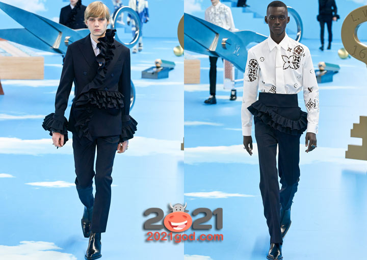 Рюши и воланы - тренд мужской моды 2021 года