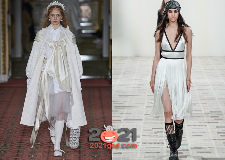 Модные тренды 2021 года - банты и бахрома