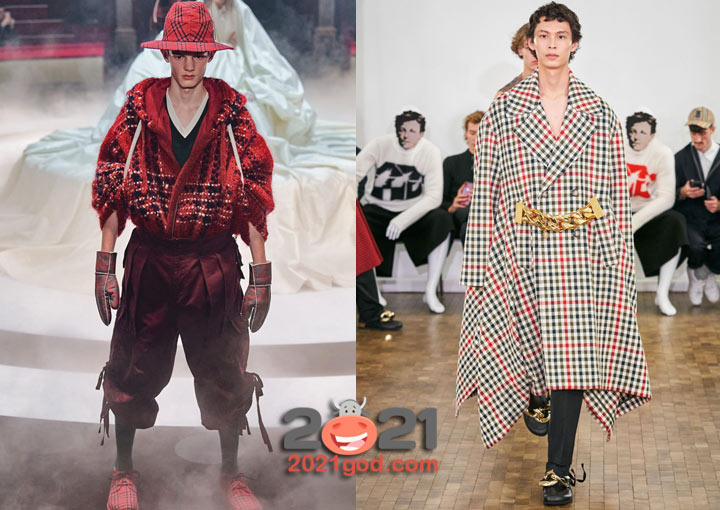 Клетка в мужской моде 2021 года