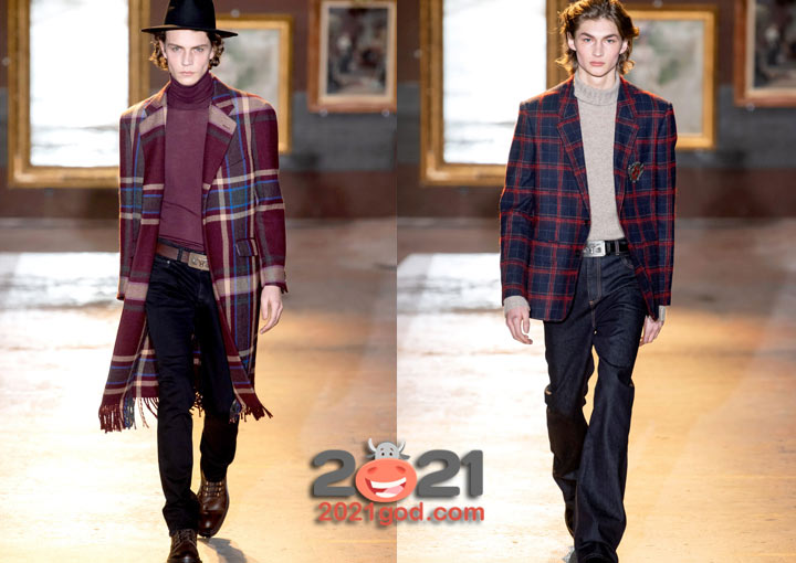 Пестрый клетчатый принт - мужской тренд 2021 года