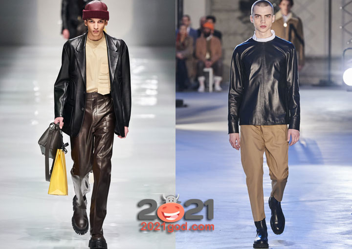 Кожаные мужские куртки сезона осень-зима 2020-2021 года