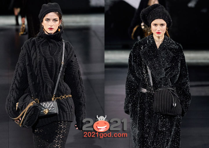 Модные вязаные береты Dolce & Gabbana осень-зима 2020-2021 года