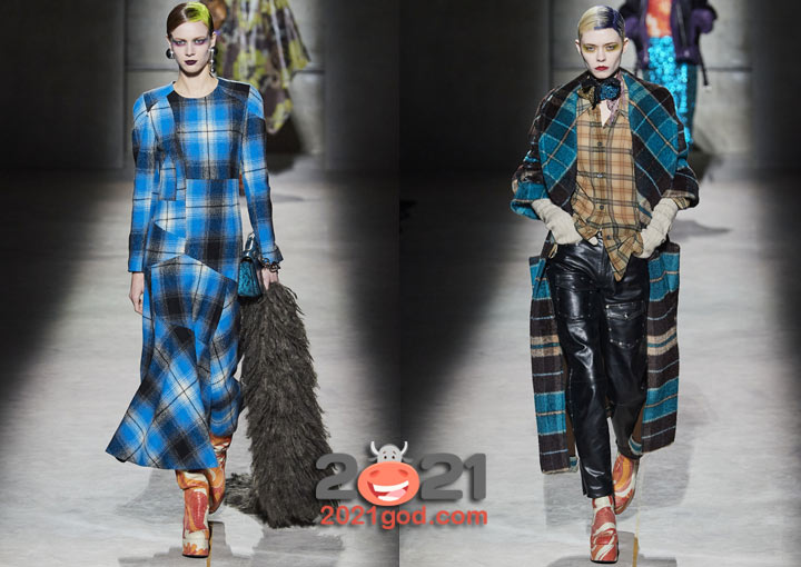 Яркая клетка - трендовые луки 2021 года