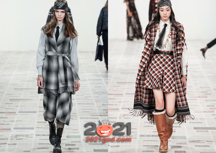 Модная клетка - лучшие луки зимы 2020-2021 года