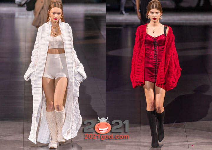 Вязаные кардиганы Dolce & Gabbana осень-зима 2020-2021