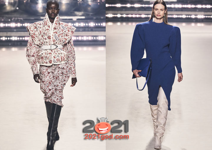 Широкие плечи - модный тренд 2020-2021 года