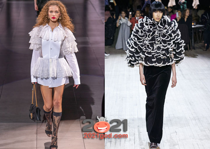 Оборки и рюши для расширения линии плеча