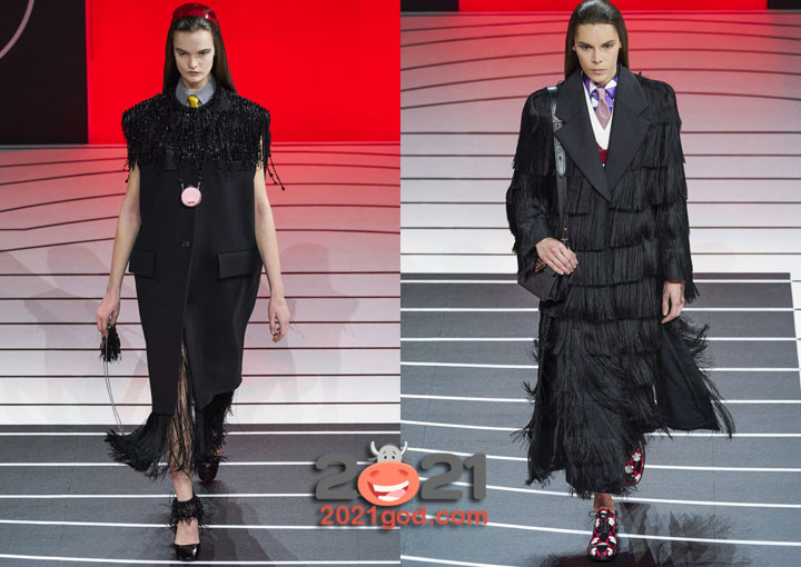 Модное пальто с бахромой на 2021 год