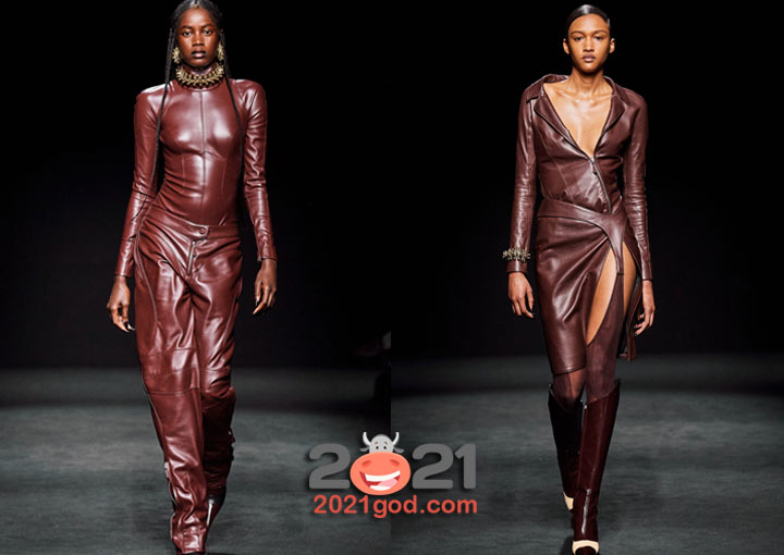 Яркие кожаные образы на 2021 год