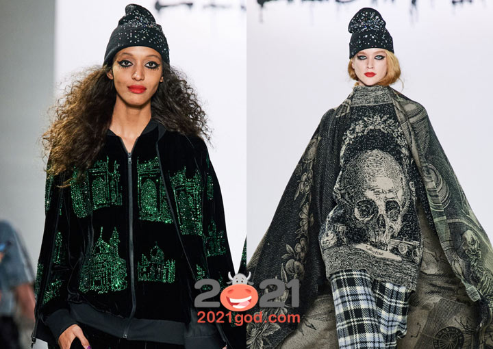 Модная шапка бини со стразами осень-зима 2020-2021