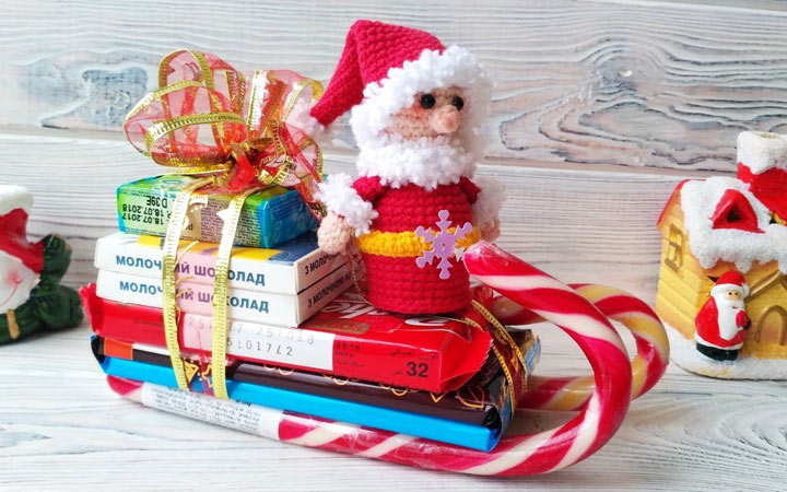 Прикольные подарки из шоколадок на Новый 2021 год