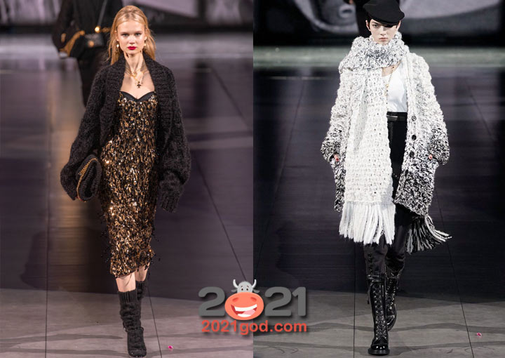 Модные вязаные кардиганы 2021 года