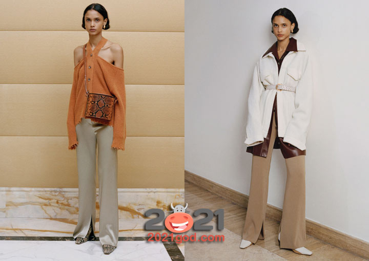 модные брюки с небольшими разрезами на 2021 год