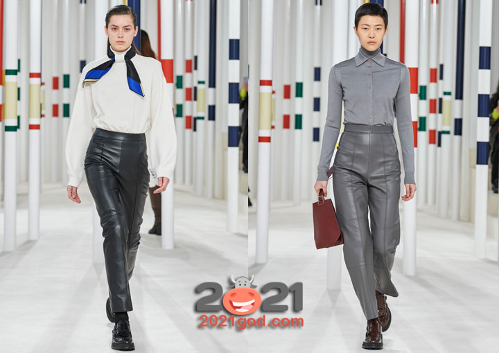 Модные кожаные брюки на 2021 год