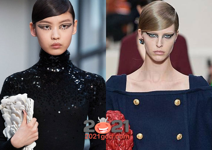 Модные стрелки на глазах в образах Валентино на 2021 год