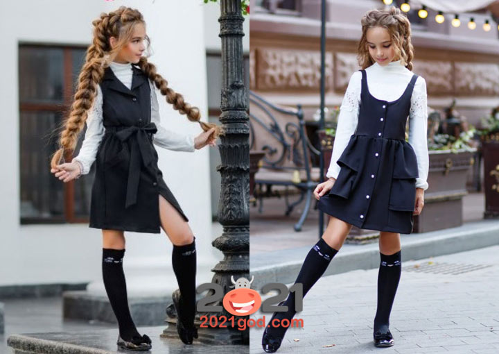 Сарафан - модный тренд школьной моды на 2020-2021 год
