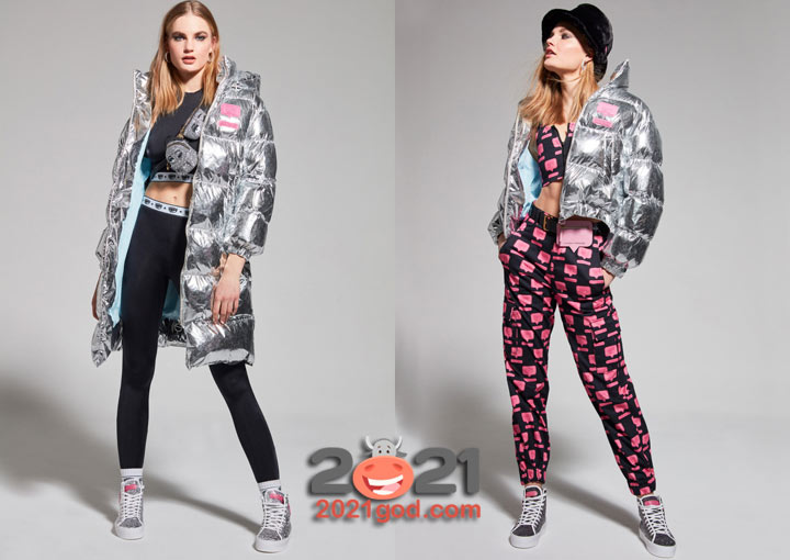 Модные серебристые пуховики зимы 2020-2021