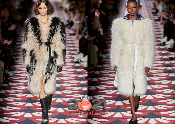 Шубы с длинным ворсом на 2021 год