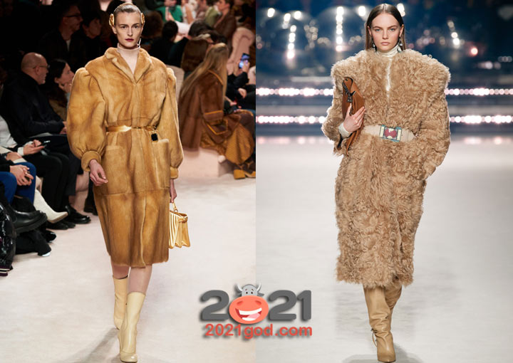 Светлые шубки на 2021 год