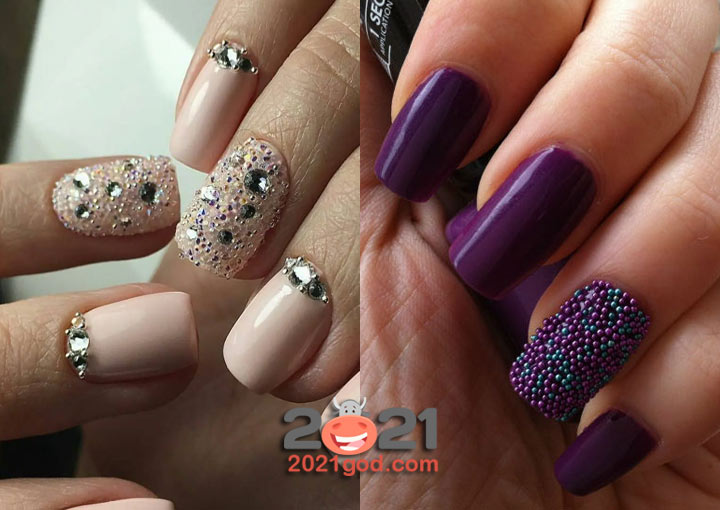 Модный маникюр 2021 года - икринки