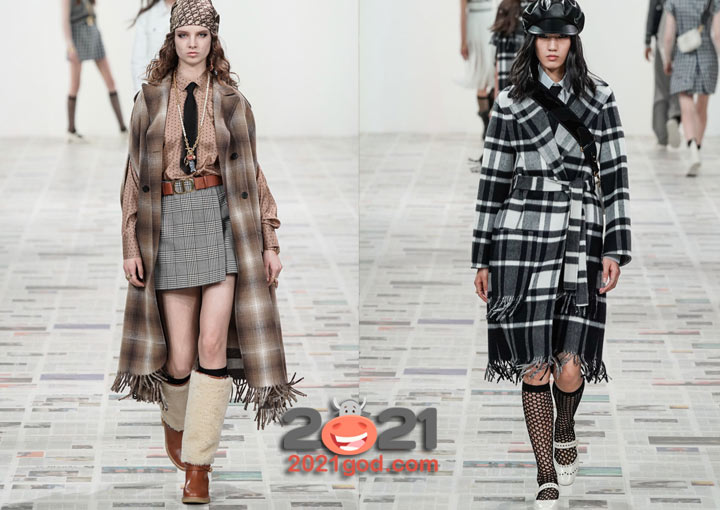 Модные клетчатые луки Диор на зиму 2020-2021