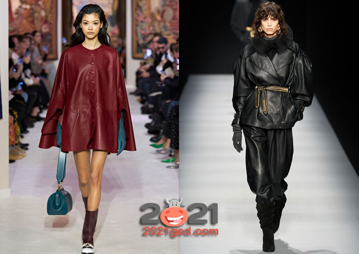 Модные кожаные луки зимы 2020-2021