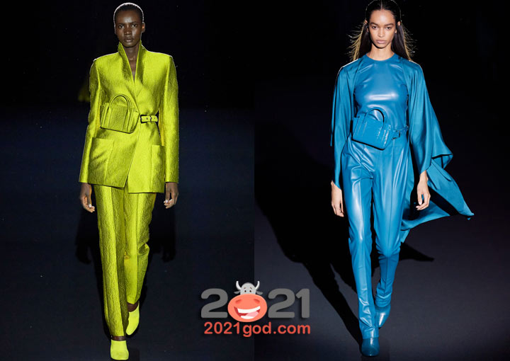 Модные цветные тотал-луки зимы 2020-2021 года