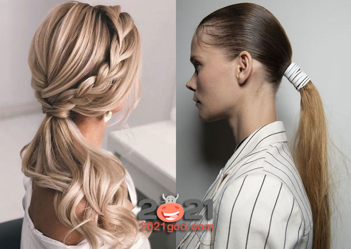 Низкий хвост - модные прически на 2021 год